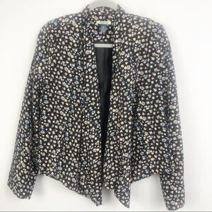 FREE HUG | Mini Floral Print Waterfall Blazer Women’s Size Large